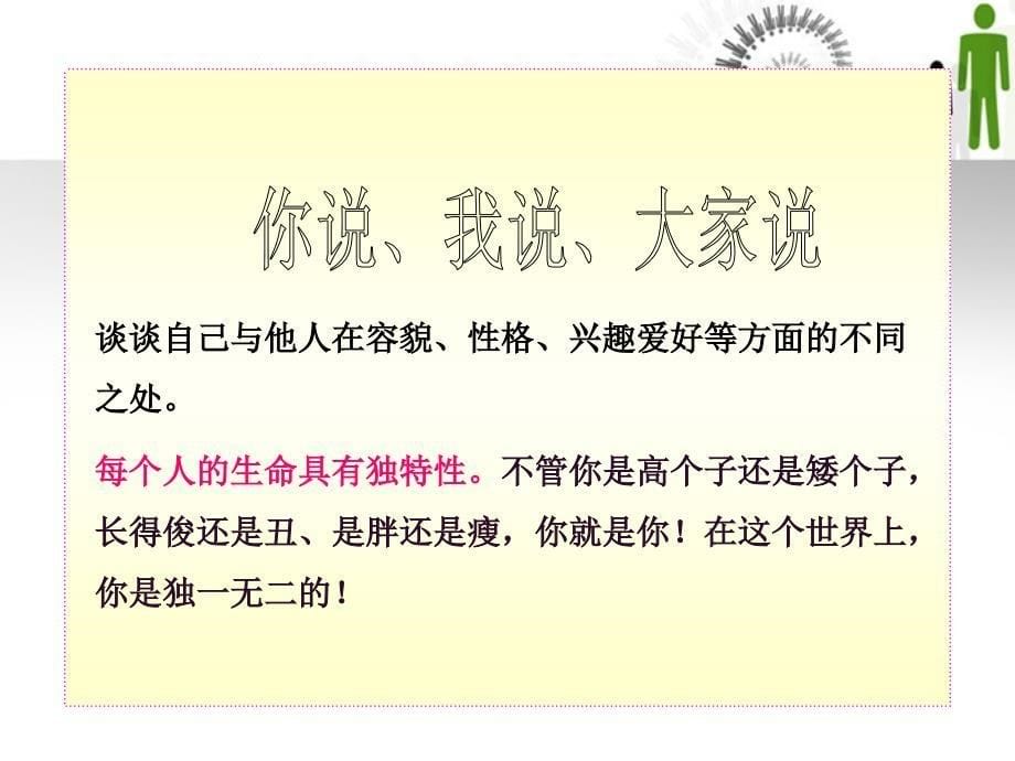 2010-2011版七年级政治上册 第3课第2框 人的生命的独特性同步授课课件 人教实验版.ppt_第5页