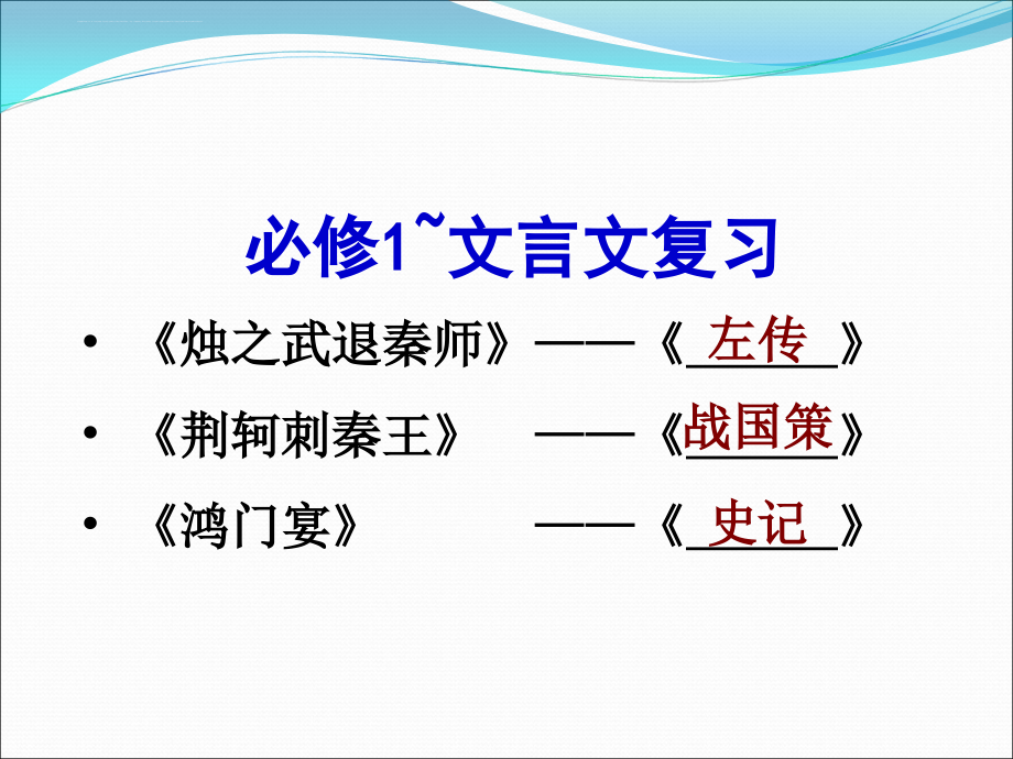 必修1文言文复习课件_第2页