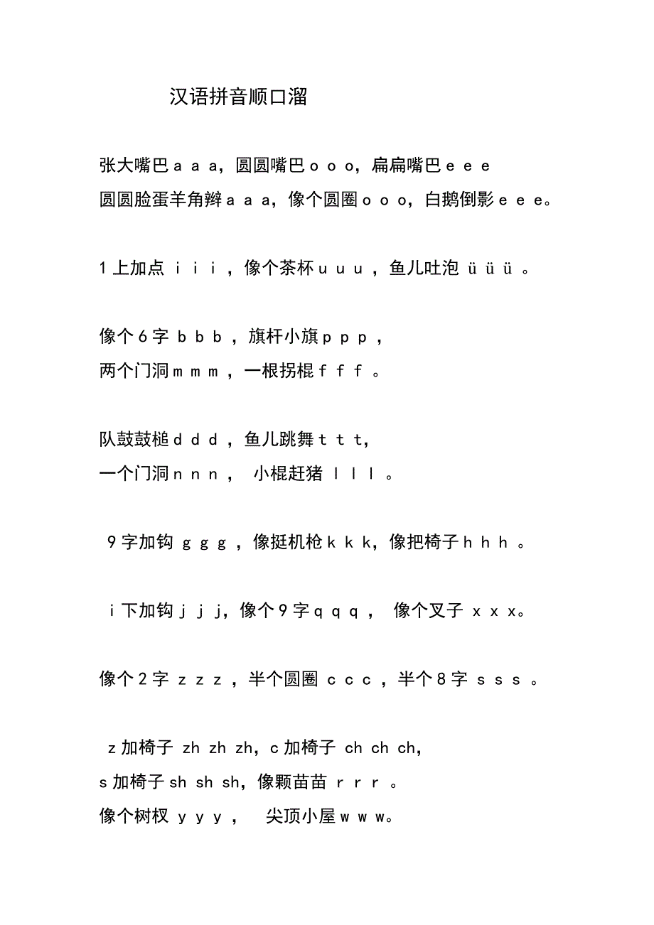 2402编号人教 汉语拼音 顺口溜_第1页