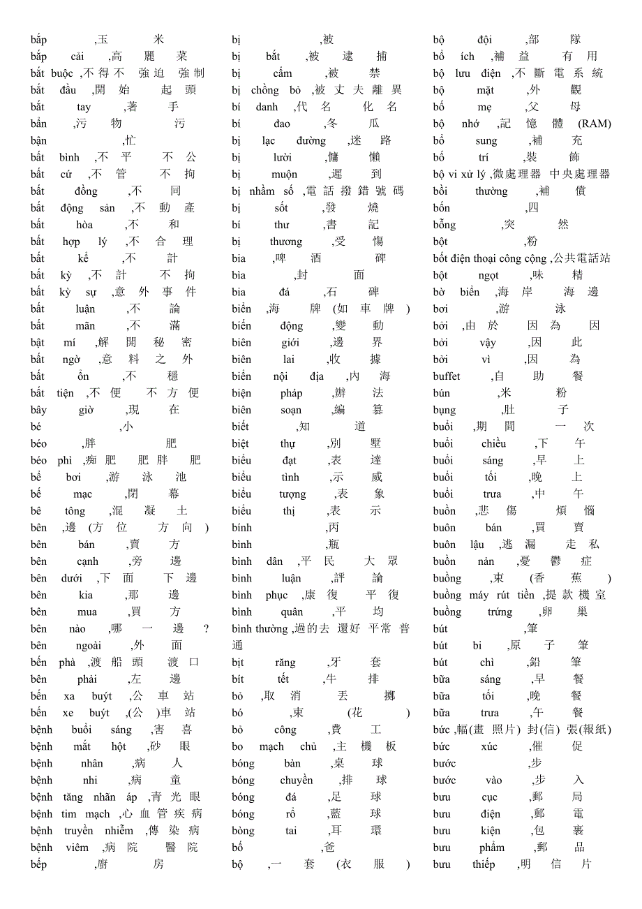 4438编号越南语-汉语词典_第2页