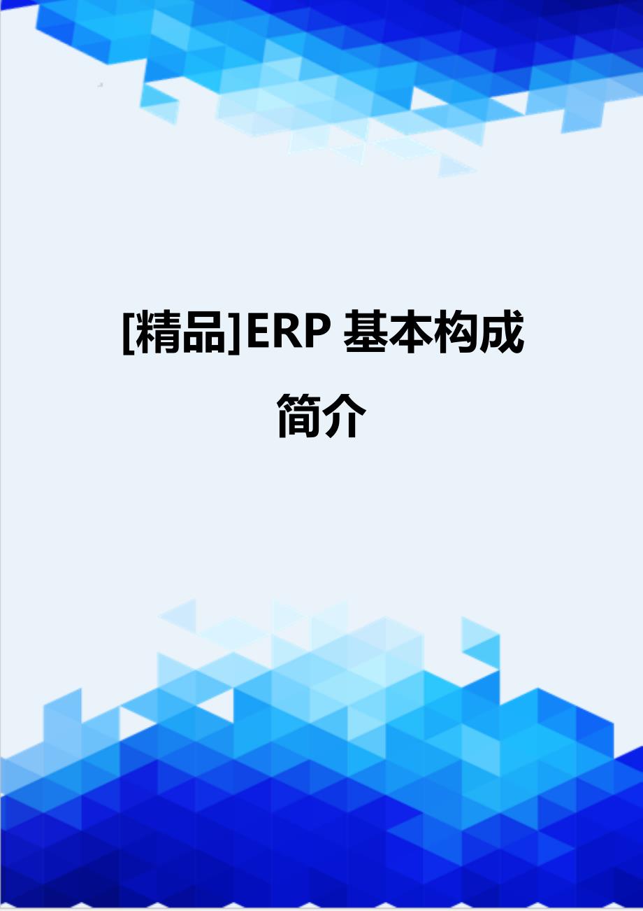 [精品]ERP基本构成简介_第1页