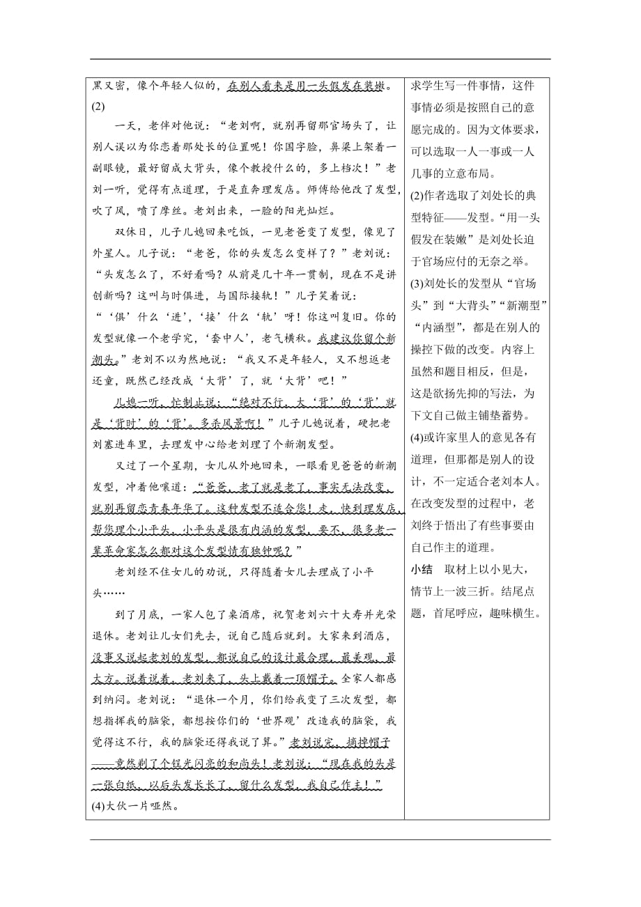 高中语文必修一语文学案第一单元单元写作立意与选材Word含答案_第2页