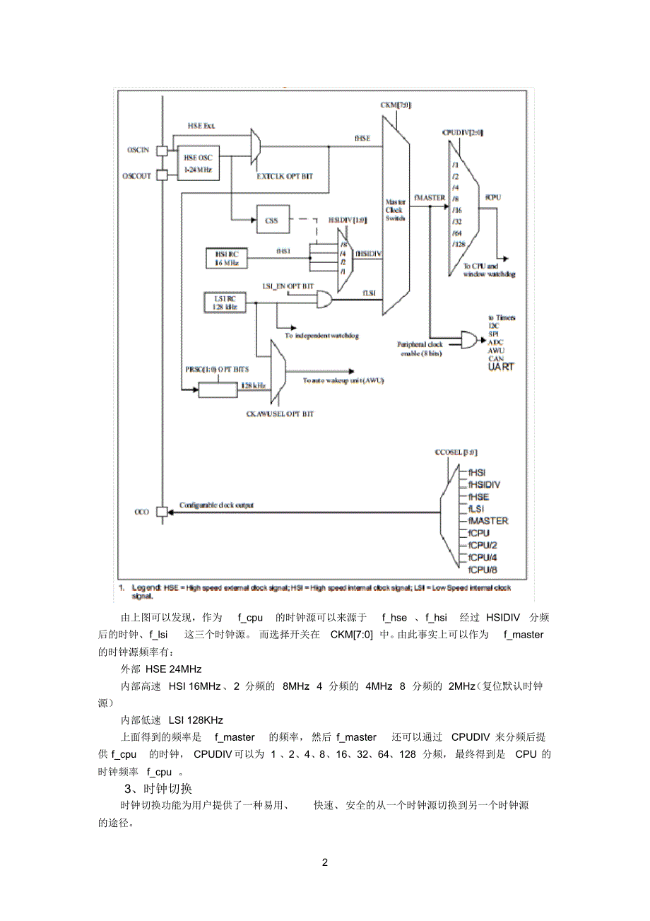 STM8教程-第八章STM8S207时钟编程及其实例[整理]_第2页