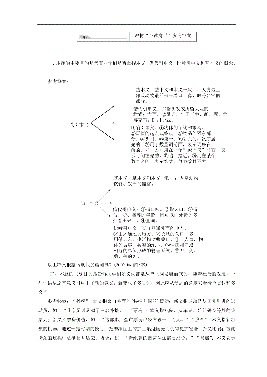 高中语文人教选修语言文字应用教学案第四课第一节看我七十二变多义词Word含答案2_第4页