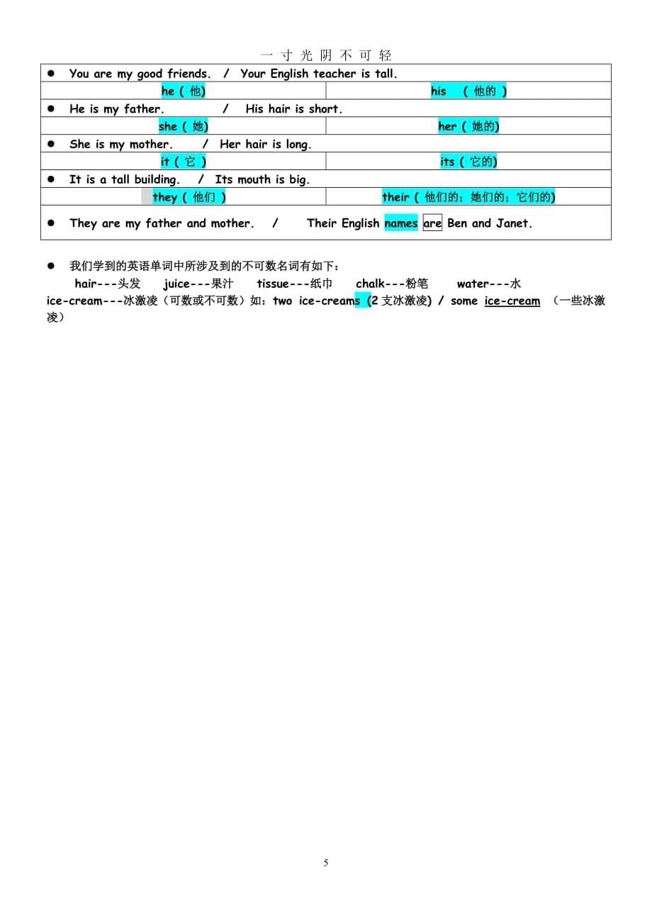 小学三年级下册英语重点知识总结（2020年8月）.doc_第5页