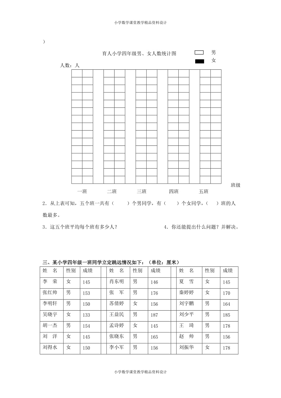 (课堂教学资料）通用版数学六年级下册总复习专题：统计4 含答案（附答案）_第3页