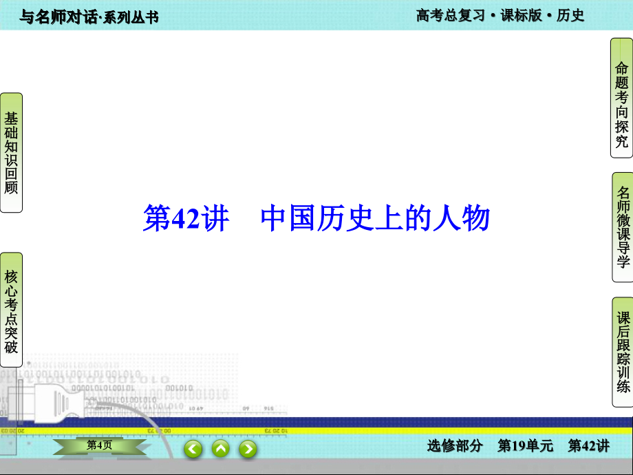 备战2021届高考高三历史一轮专题复习：第42讲 中国历史上的人物 课件_第4页