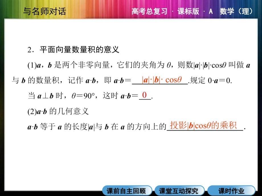 6-3平面向量的数量积26246复习课程_第5页