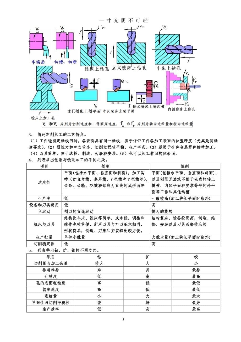 《机械制造基础》作业答案（2020年8月）.doc_第5页