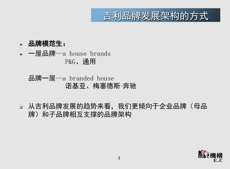 4A广告策划提案--企业品牌战略定位(吉利)电子教案_第3页