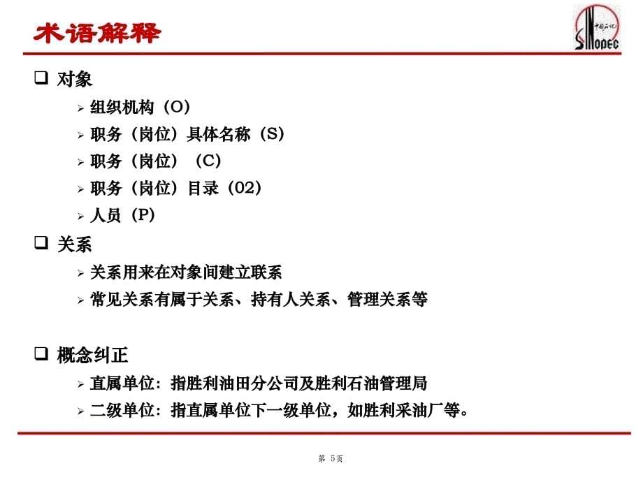 中国石化SAPHR系统应用培训——组织模块幻灯片资料_第5页