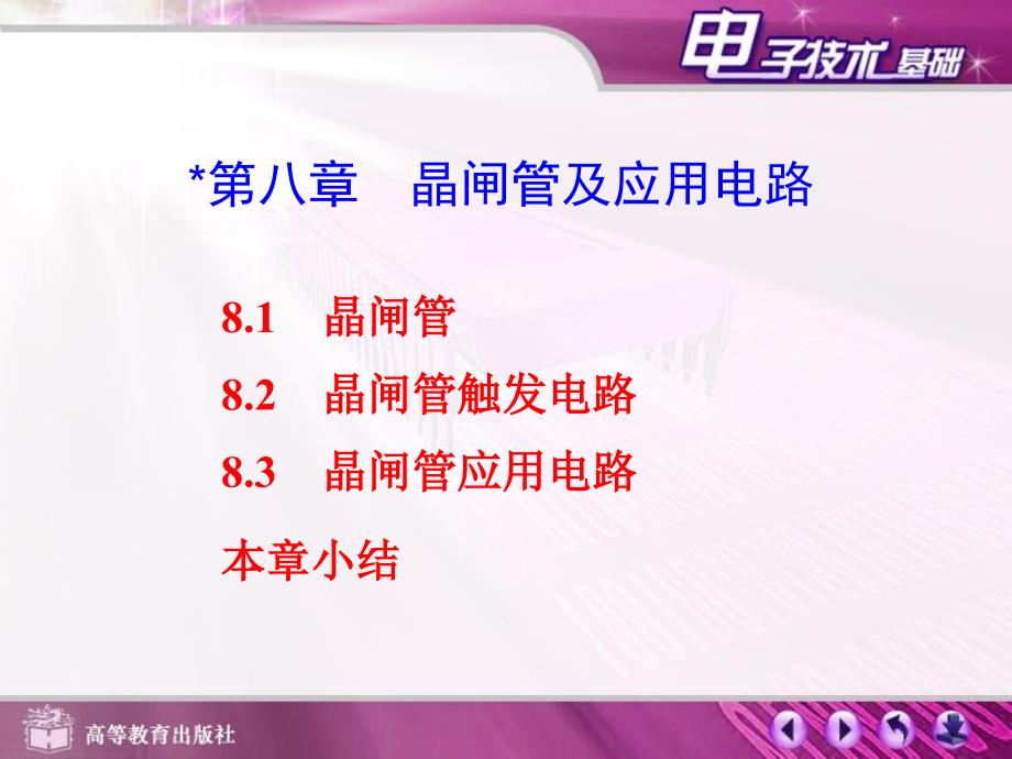 第八章晶闸管及应用电路课件_第1页