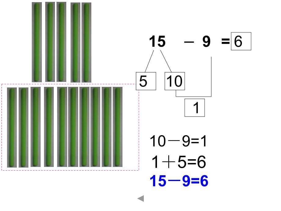 （课堂教学资料）新版人教版一年级数学下册-【课件】十几减9_第5页