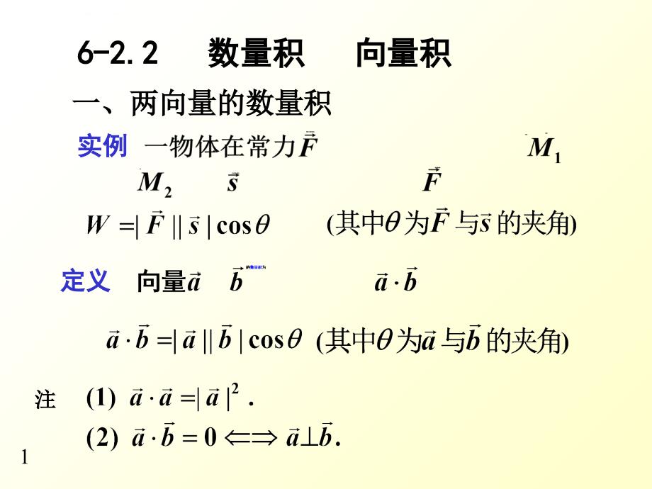 第二节数量积向量积混合积课件_第1页