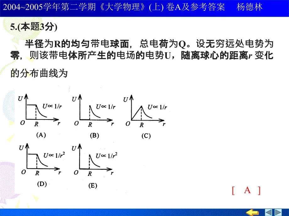 2004～2005学年第二学期大学物理A课件_第5页