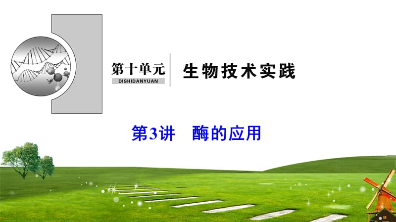 备战2021届高考生物一轮专题复习第3讲酶的应用-课件_第1页