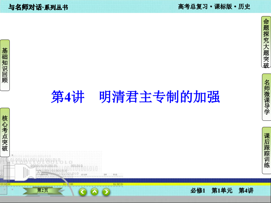 备战2021届高考高三历史一轮专题复习：第4讲 明清君主专制的加强 课件_第2页