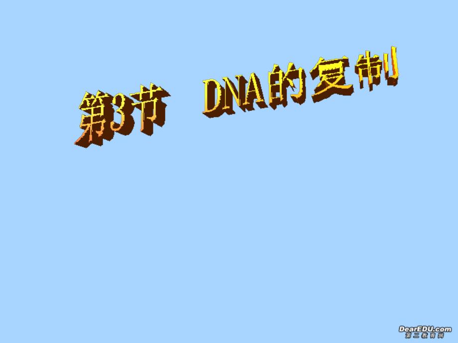 2006年广东地区高二生物DNA复制教学课件 新课标 人教版_第1页