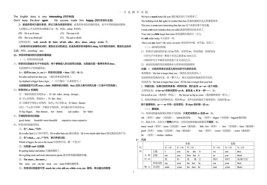 小学英语语法知识整理汇总（2020年8月）.doc_第3页