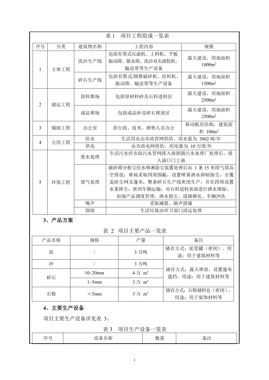 南朗镇泥 、沙、碎石 、石粉沙石生产线新建项目环境影响报告表_第3页