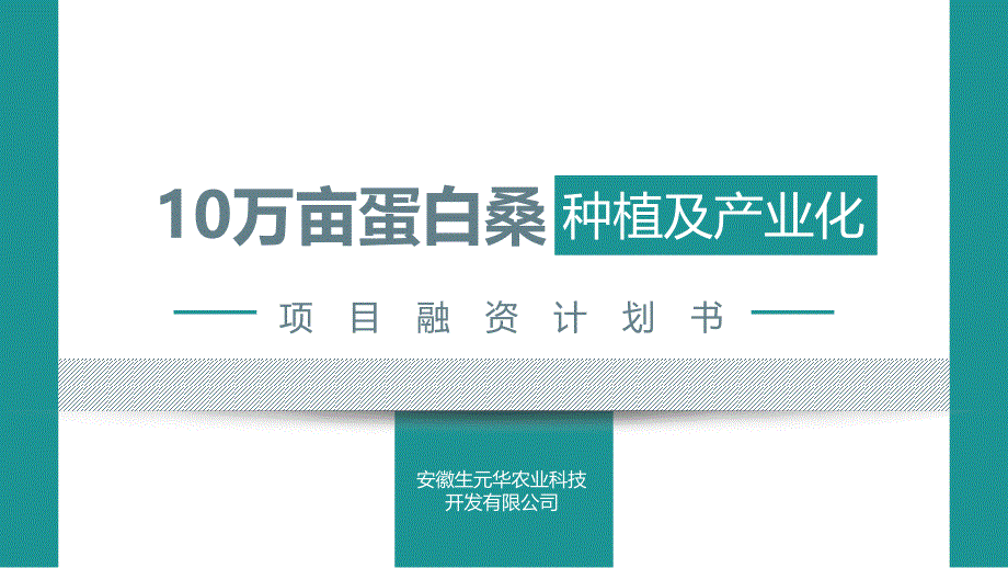 毛集蛋白桑产业化项目汇报_第1页