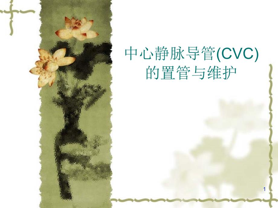 中心静脉导管(CVC)的置管与维护-文档资料_第1页