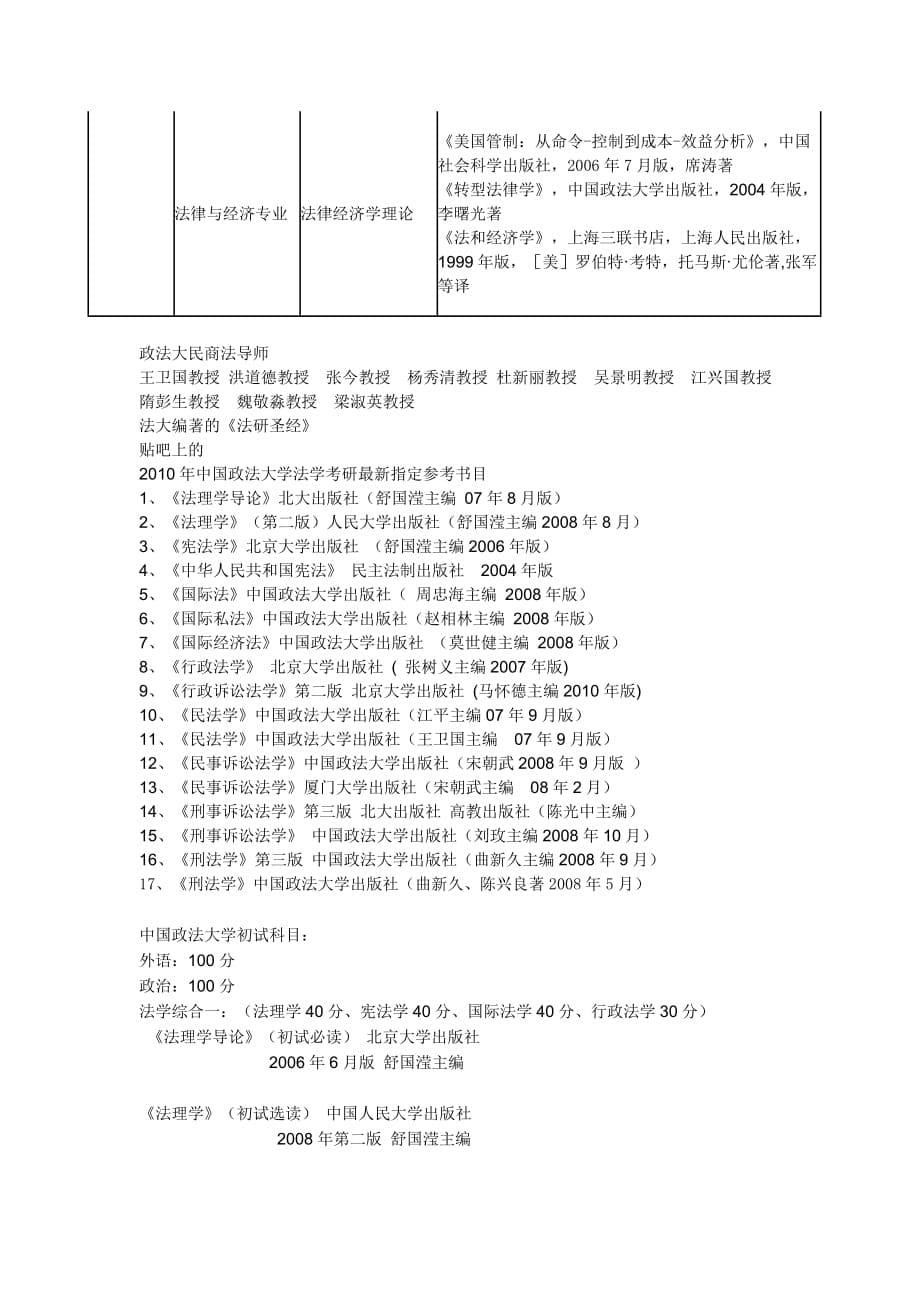 中国政法大学考研参考书1.doc_第5页