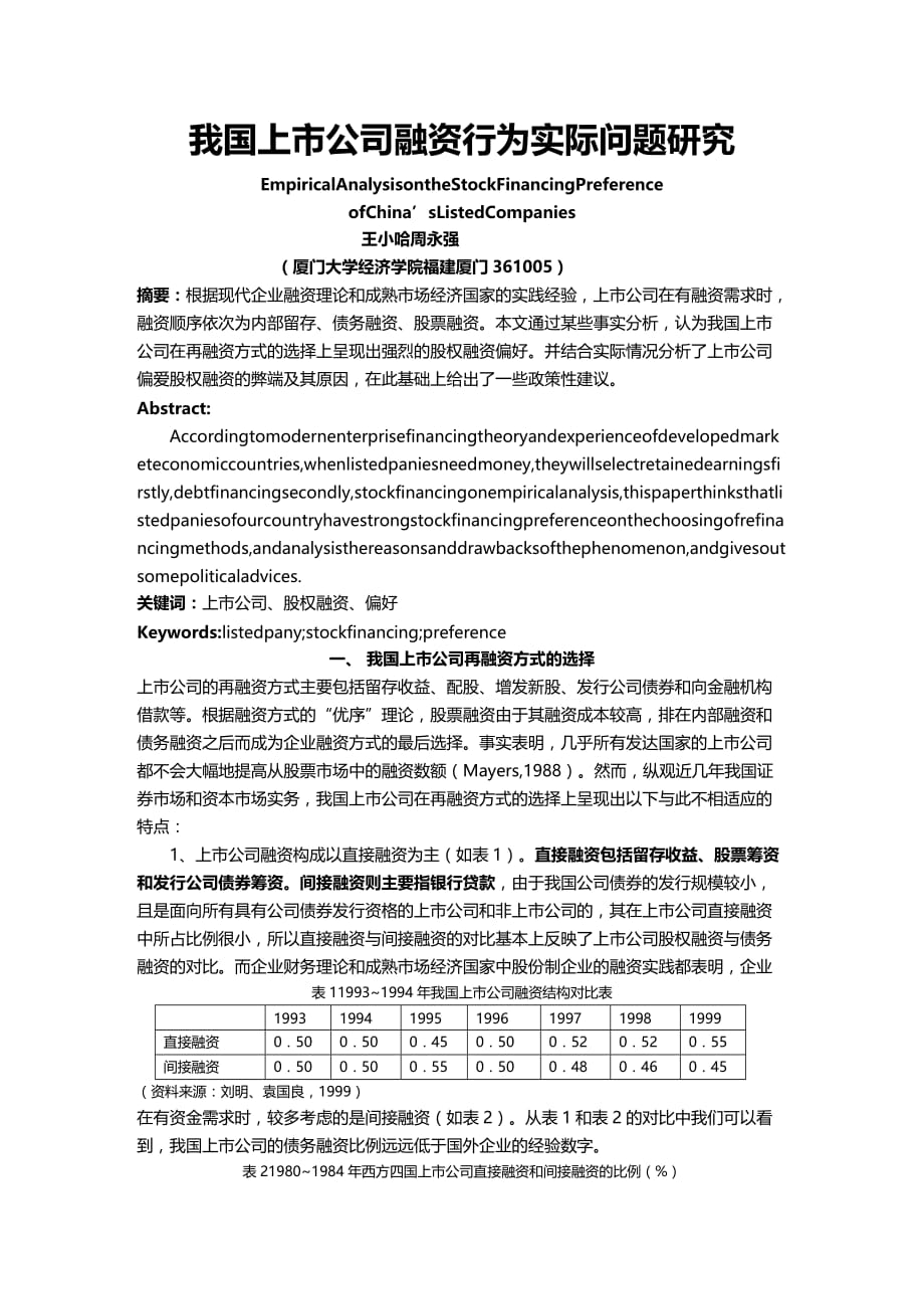 (2020年){财务管理企业融资}我国上市公司股权融资偏好实证分析_第2页