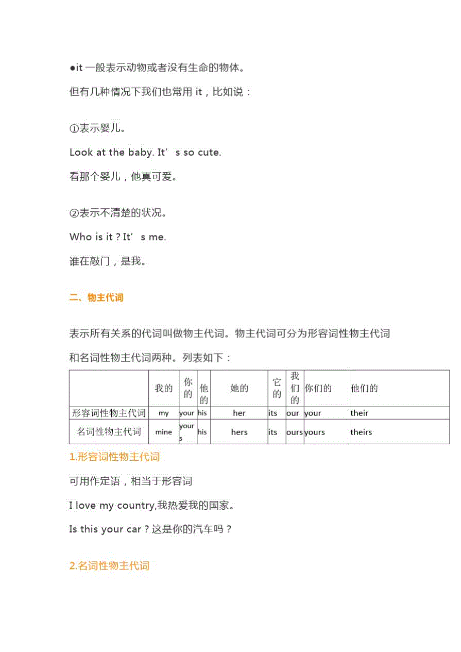 小学英语语法详解第14课《代词》知识点+练习._第3页