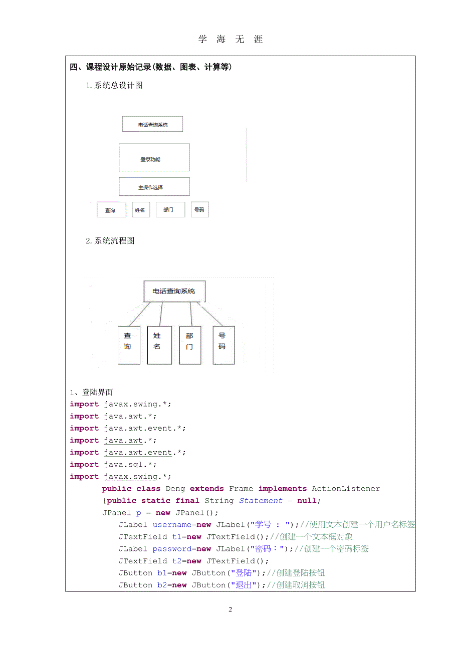 java电话号码查询系统（2020年九月整理）.doc_第2页