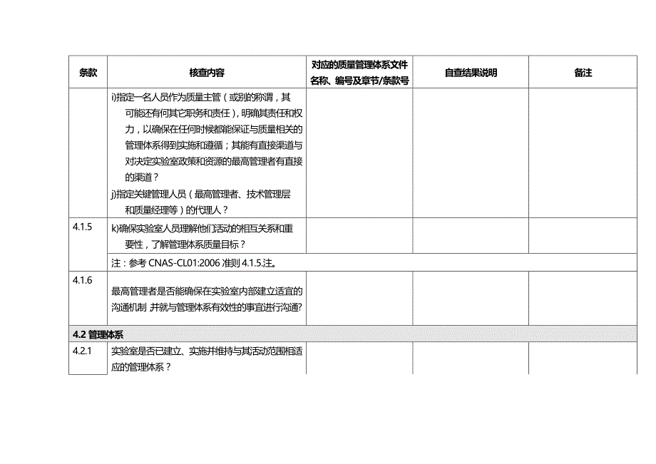 (2020年){品质管理质量认证}AL附表L质量管理体系核查表_第4页