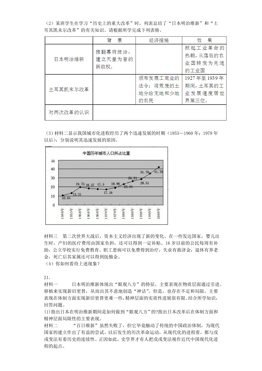 2016届高三历史复习精选专题巩固练(人民版含解析)：选修一 专题八 日本明治维新.doc_第4页