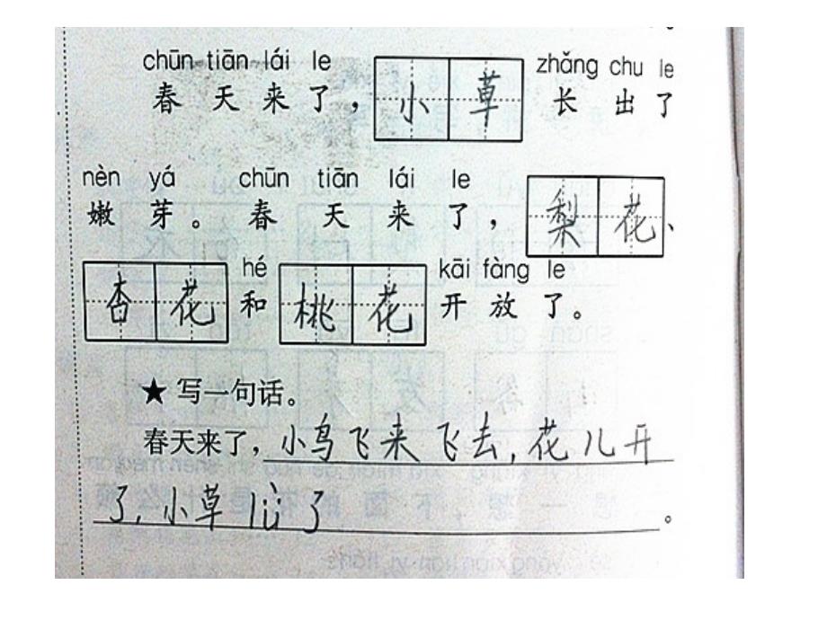 江苏省语文一年级下册语文补充习题课件_第2页