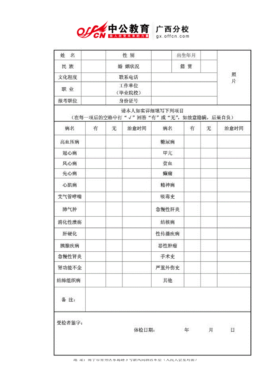 1063编号公务员体检项目表_第1页