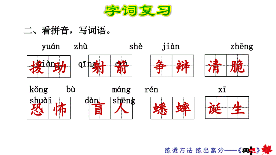 部编版六年级语文下册 第5单元复习_第3页