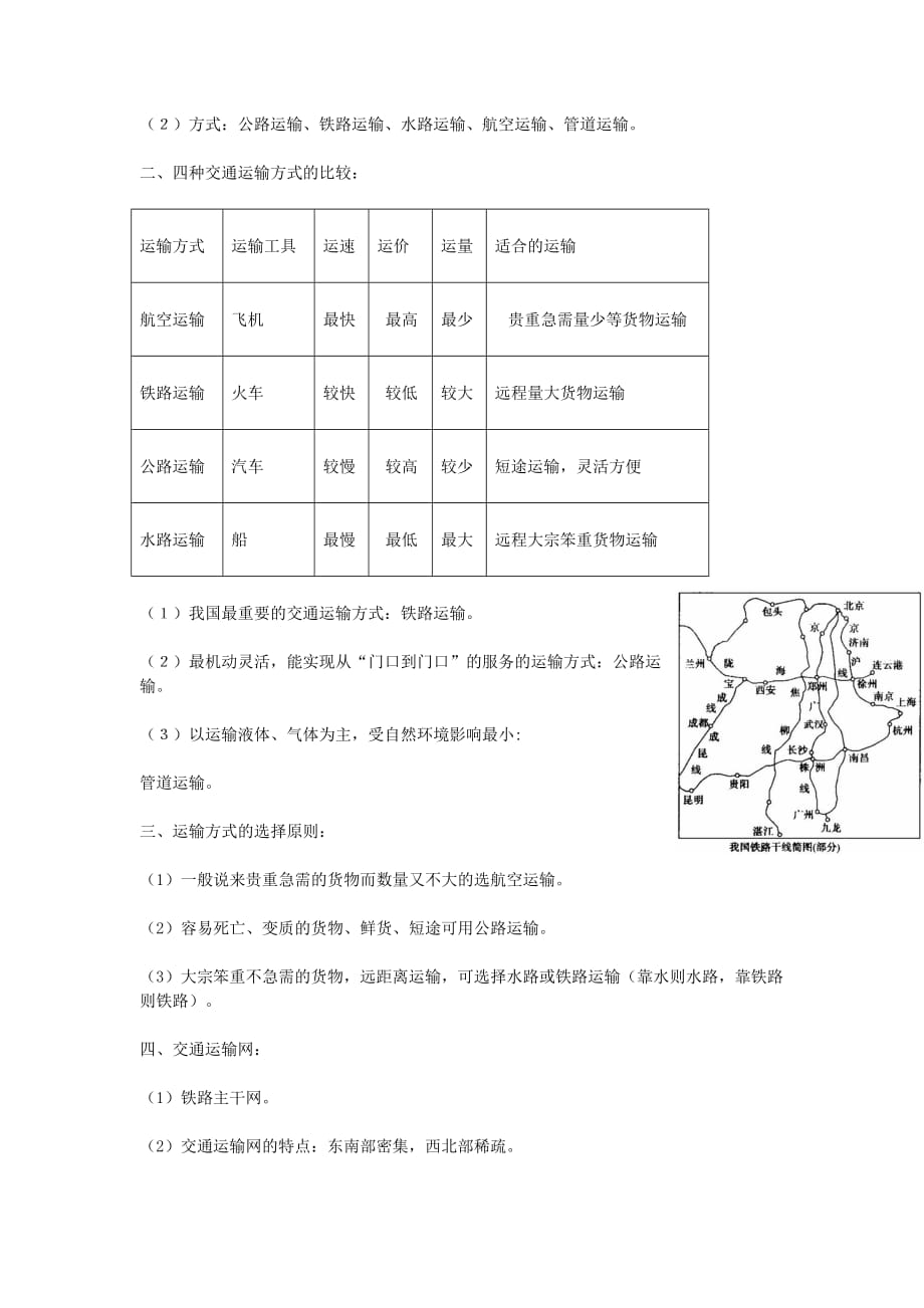 2019年八年级地理上册第四章中国的经济与文化知识点总结（新版）新人教版.doc_第4页