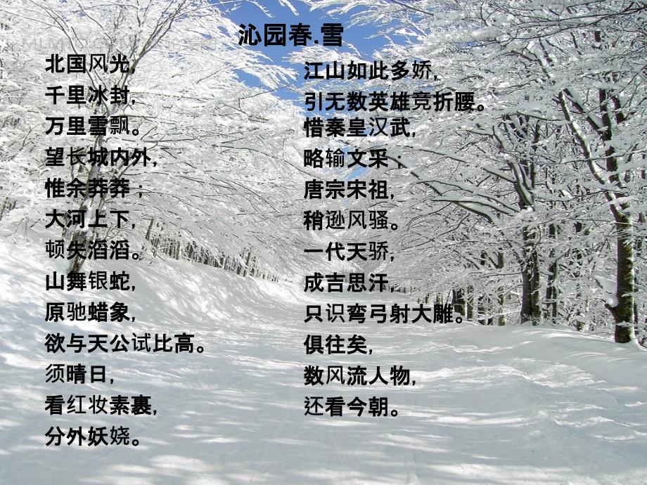江南的冬景 公开课课件_第1页