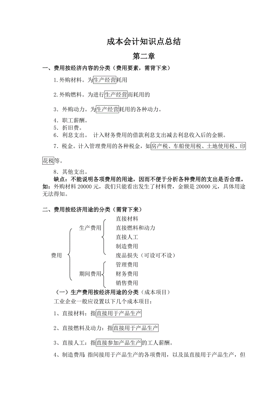 416编号成本会计知识点总结_第1页