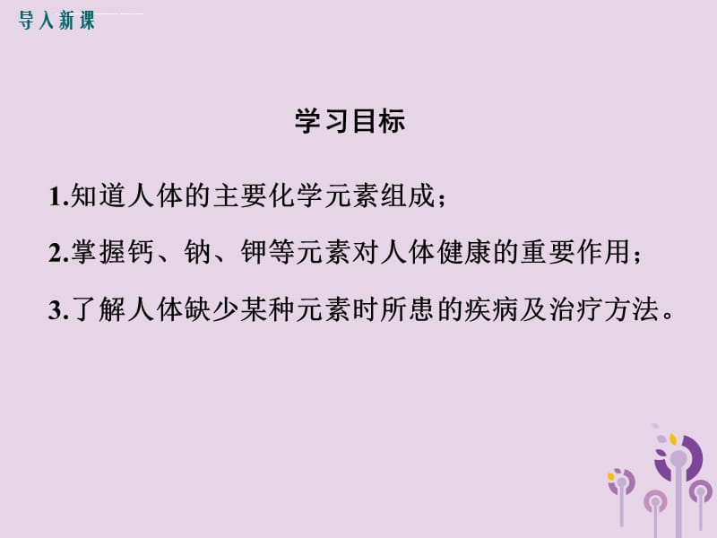 2019春九年级化学下册化学与生活课题2化学元素与人体健康教学课件(新版)新人教版_第3页