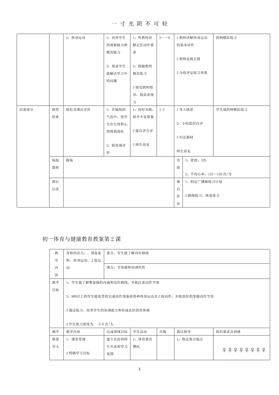 （整理）1七年级体育下册全册教案（2020年8月）.doc_第3页