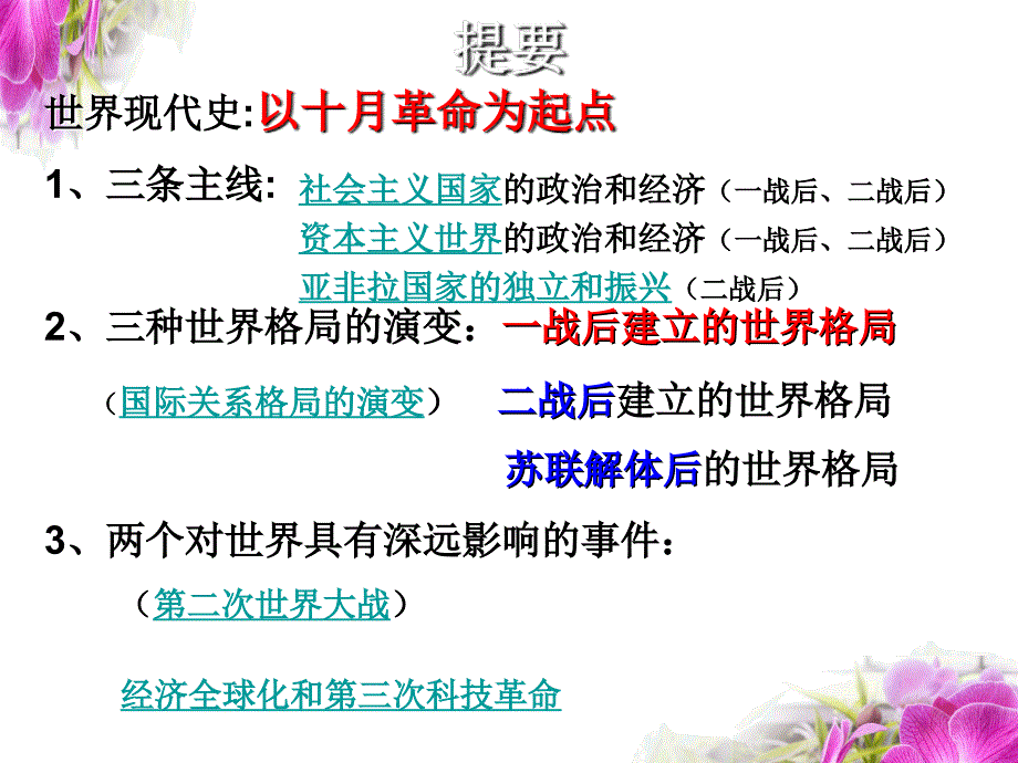 2015年中考历史复习专题世界现代史（重要资料）课件_第1页