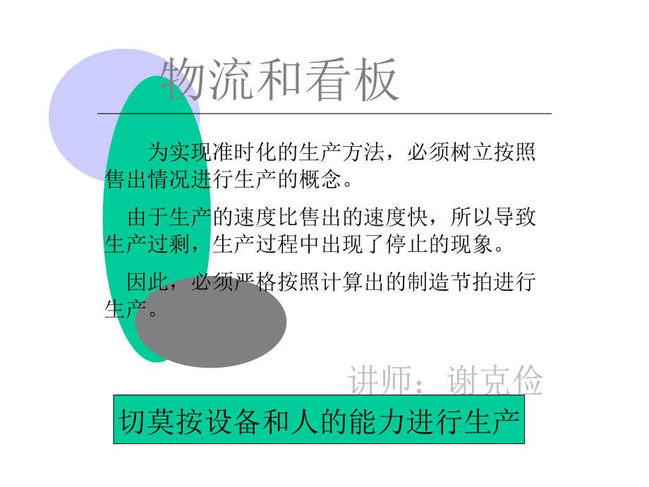 {物流管理物流规划}物流和看板培训课程_第1页