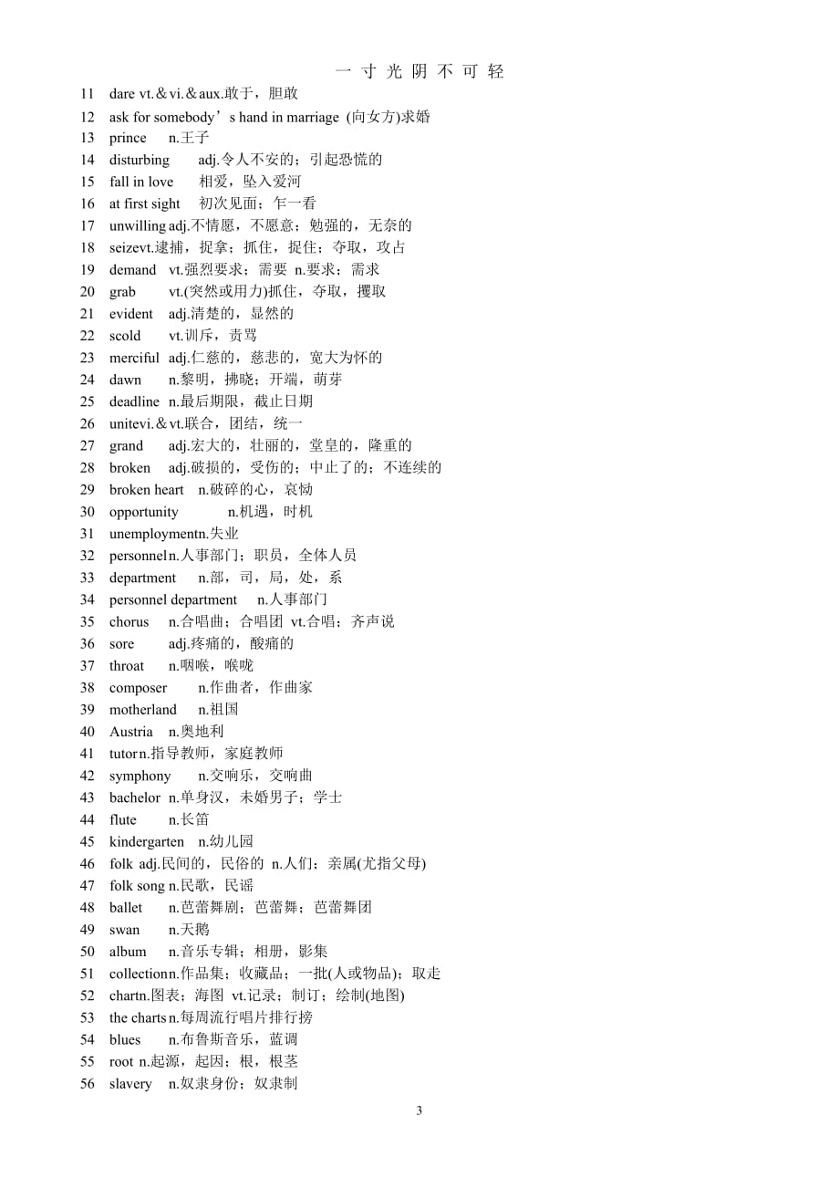 新版牛津高中英语模块八词汇表（2020年8月）.doc_第3页