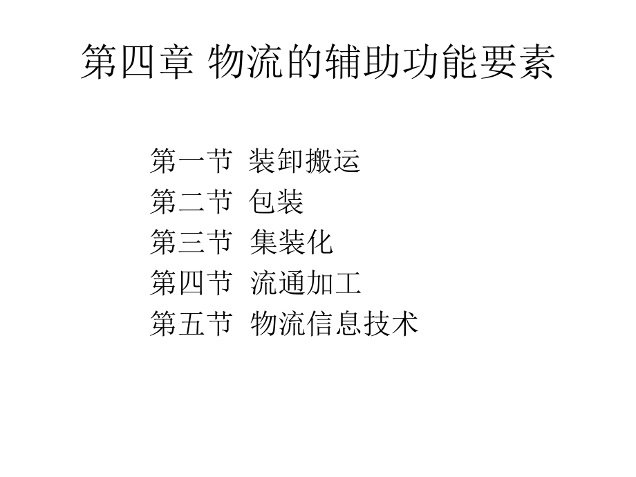 {物流管理物流规划}物流的辅助功能要素概论PPT64页_第2页