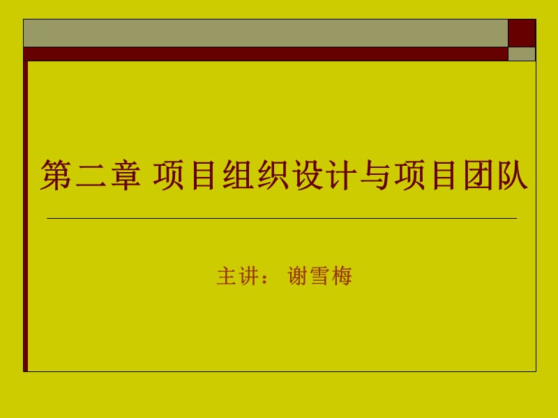 {项目管理项目报告}2项目组织设计与项目团队_第1页