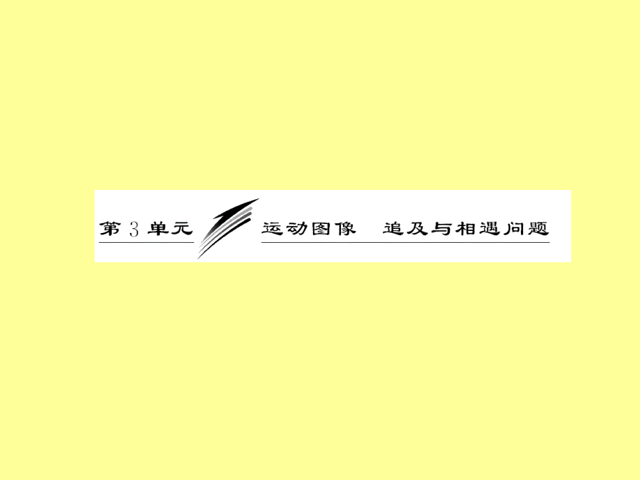 2013年高考一轮：第一章 第3单元 运动图像 追及与相遇问题课件_第1页