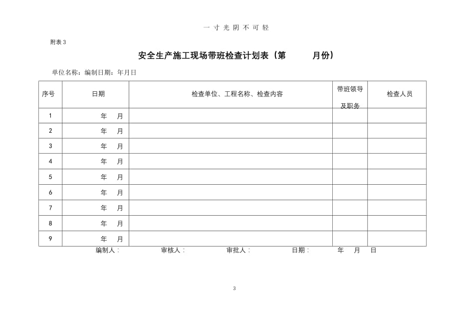 领导带班检查记录表（2020年8月）.doc_第3页