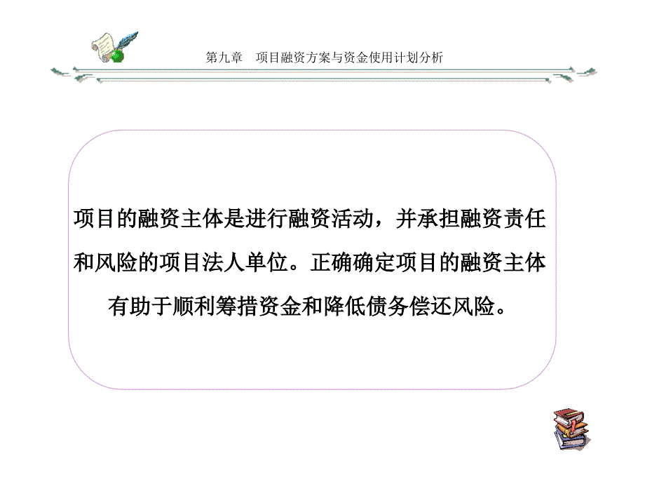 {项目管理项目报告}可行性研究之第九章项目融资方案与资金使用计划分析1_第3页