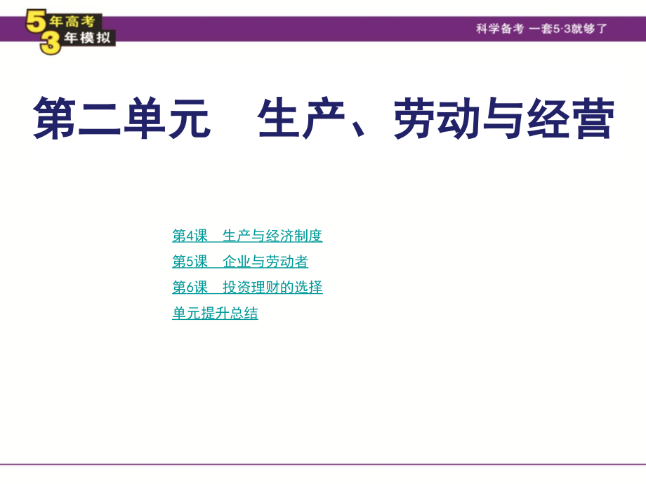 2014届第一轮复习经济生活第2单元课件培训讲学_第1页