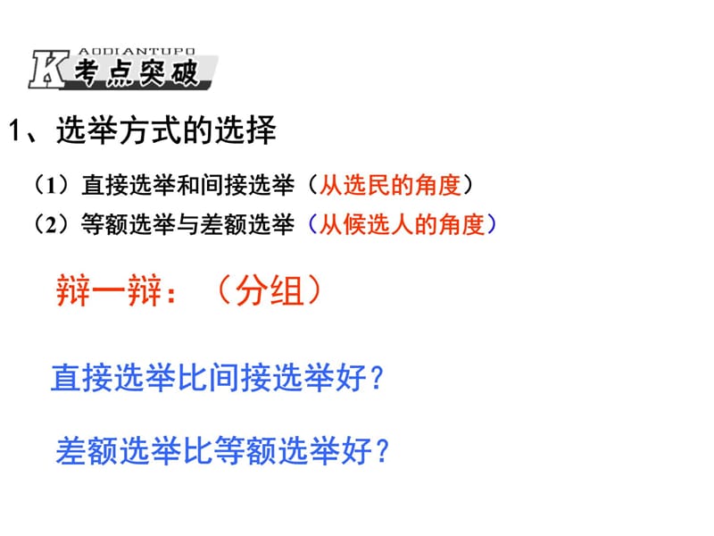 2013届高三政治一轮复习课件民主选举投出理性一票新人教必修2教学提纲_第4页